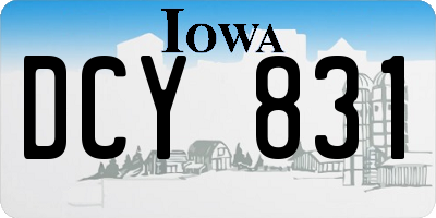 IA license plate DCY831