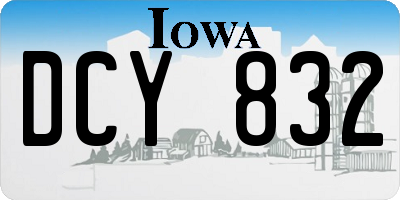 IA license plate DCY832