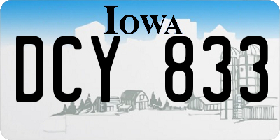 IA license plate DCY833