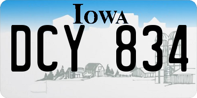 IA license plate DCY834