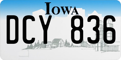 IA license plate DCY836