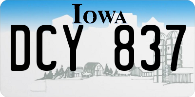 IA license plate DCY837