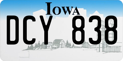 IA license plate DCY838