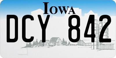 IA license plate DCY842