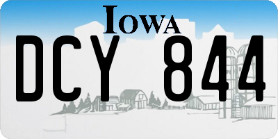 IA license plate DCY844