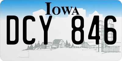IA license plate DCY846