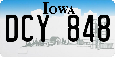 IA license plate DCY848