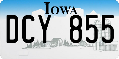 IA license plate DCY855