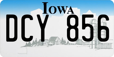 IA license plate DCY856