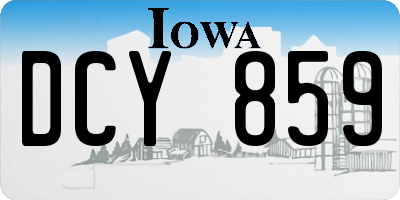 IA license plate DCY859
