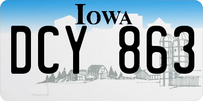 IA license plate DCY863