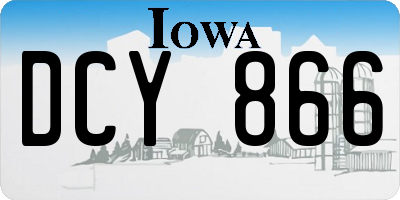 IA license plate DCY866