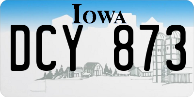 IA license plate DCY873