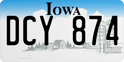 IA license plate DCY874