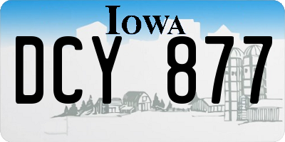 IA license plate DCY877