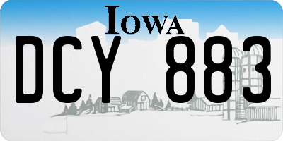 IA license plate DCY883