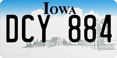 IA license plate DCY884