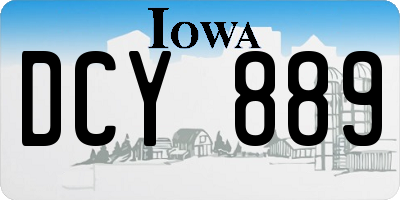 IA license plate DCY889