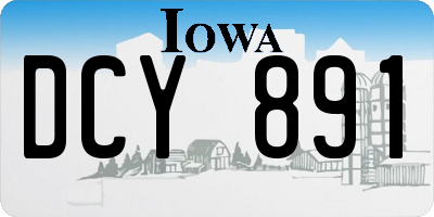 IA license plate DCY891