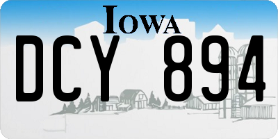 IA license plate DCY894