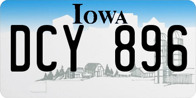IA license plate DCY896