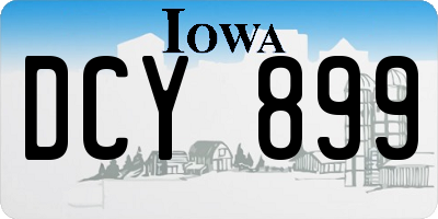 IA license plate DCY899