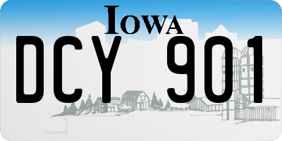 IA license plate DCY901