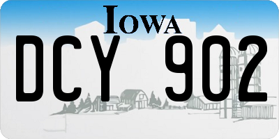 IA license plate DCY902