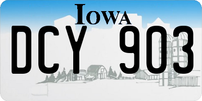 IA license plate DCY903