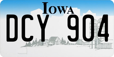 IA license plate DCY904