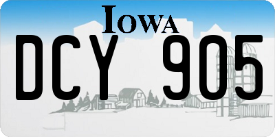 IA license plate DCY905