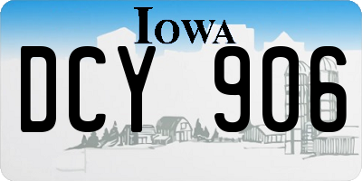 IA license plate DCY906