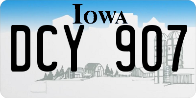 IA license plate DCY907