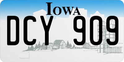 IA license plate DCY909
