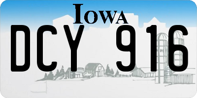 IA license plate DCY916