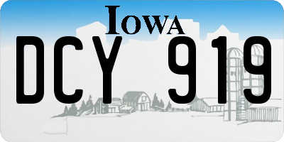 IA license plate DCY919