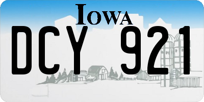 IA license plate DCY921