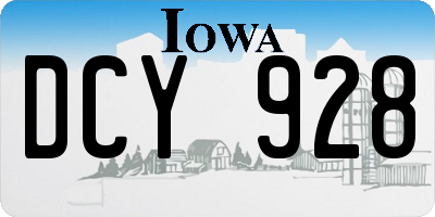 IA license plate DCY928