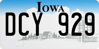IA license plate DCY929
