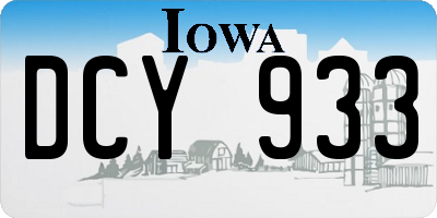 IA license plate DCY933