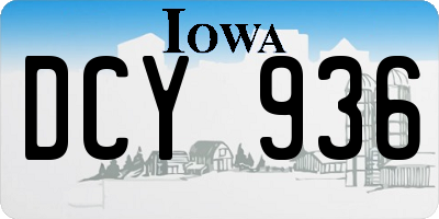 IA license plate DCY936