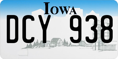 IA license plate DCY938