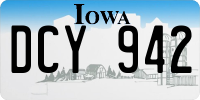 IA license plate DCY942