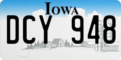 IA license plate DCY948