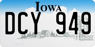 IA license plate DCY949