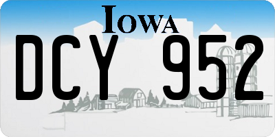 IA license plate DCY952