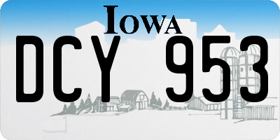 IA license plate DCY953