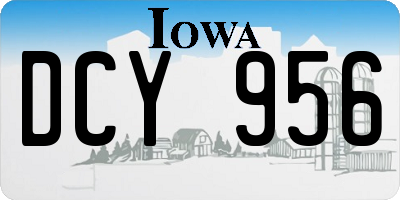 IA license plate DCY956