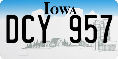 IA license plate DCY957