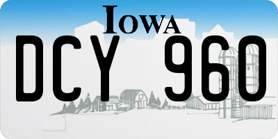 IA license plate DCY960